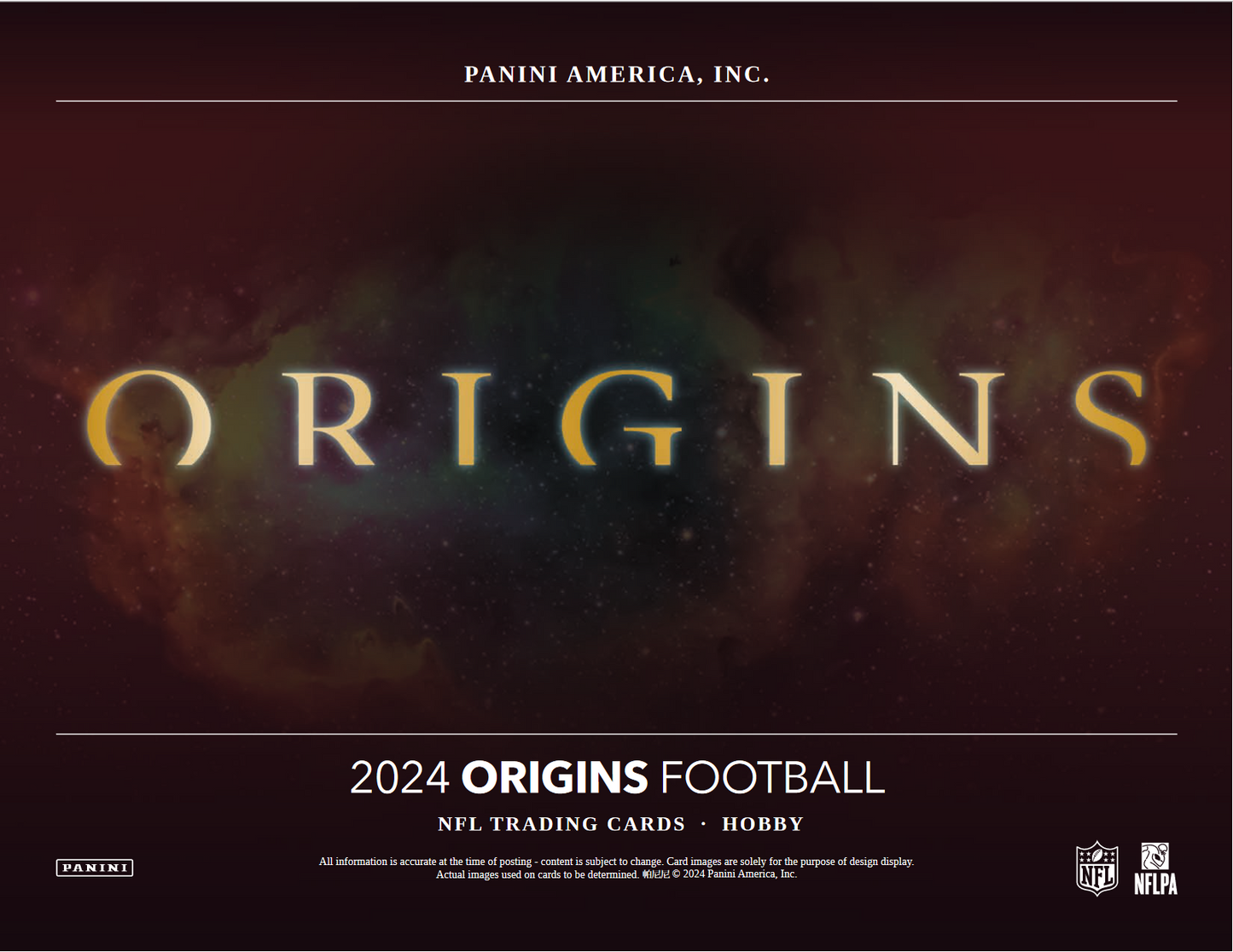 2024 Panini Origins Football Hobby 16 Box Case
